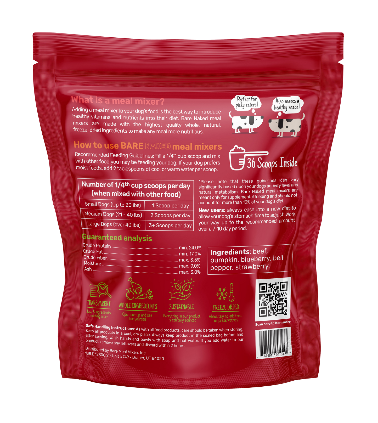 BareNaked Beef Dog Food Meal Mixers