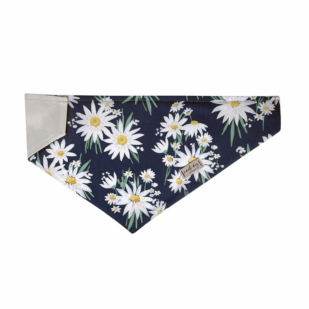 Daisy Summer Navy Floral Over-the-collar Dog Bandana