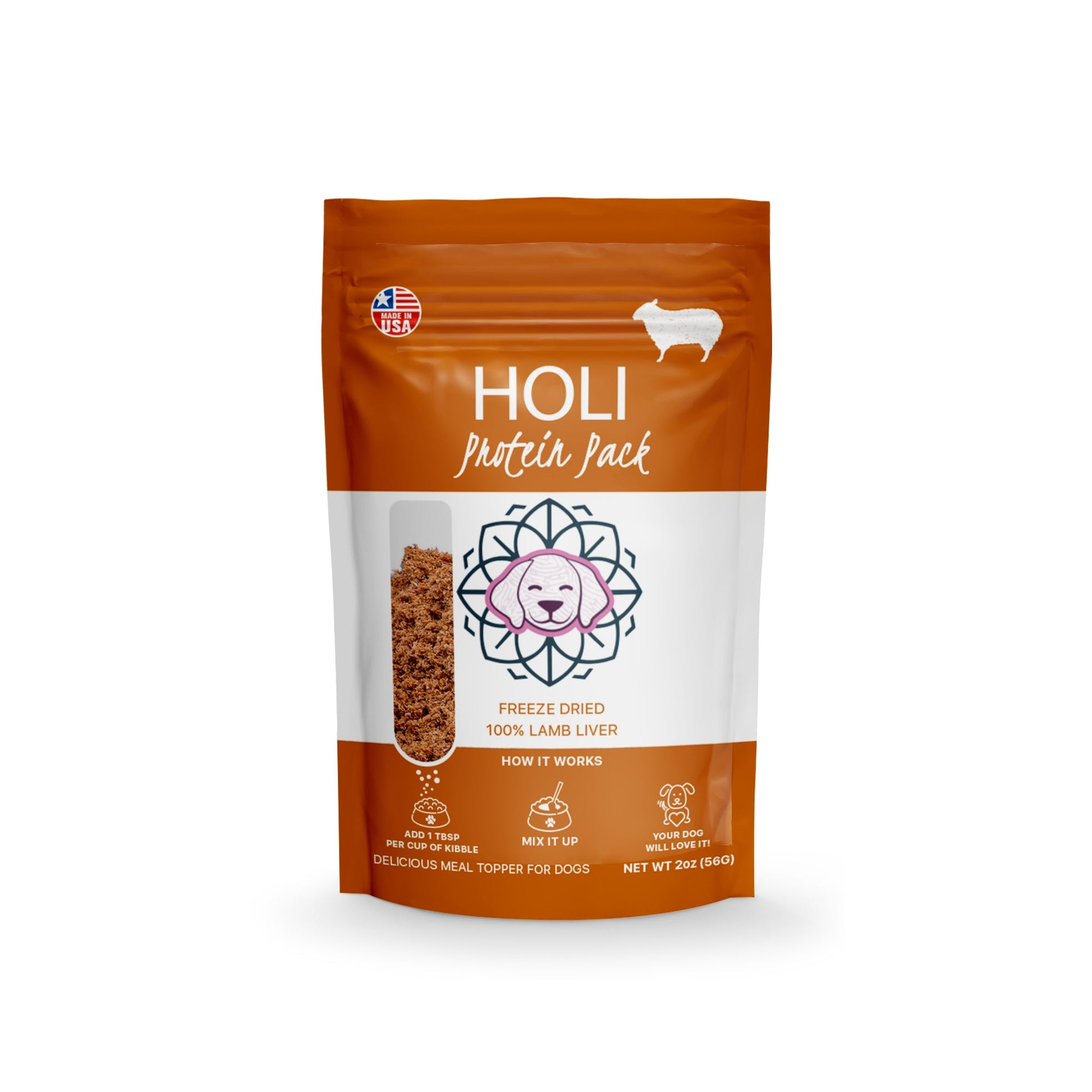 Lamb Liver Dog Food Topper bag by HOLI