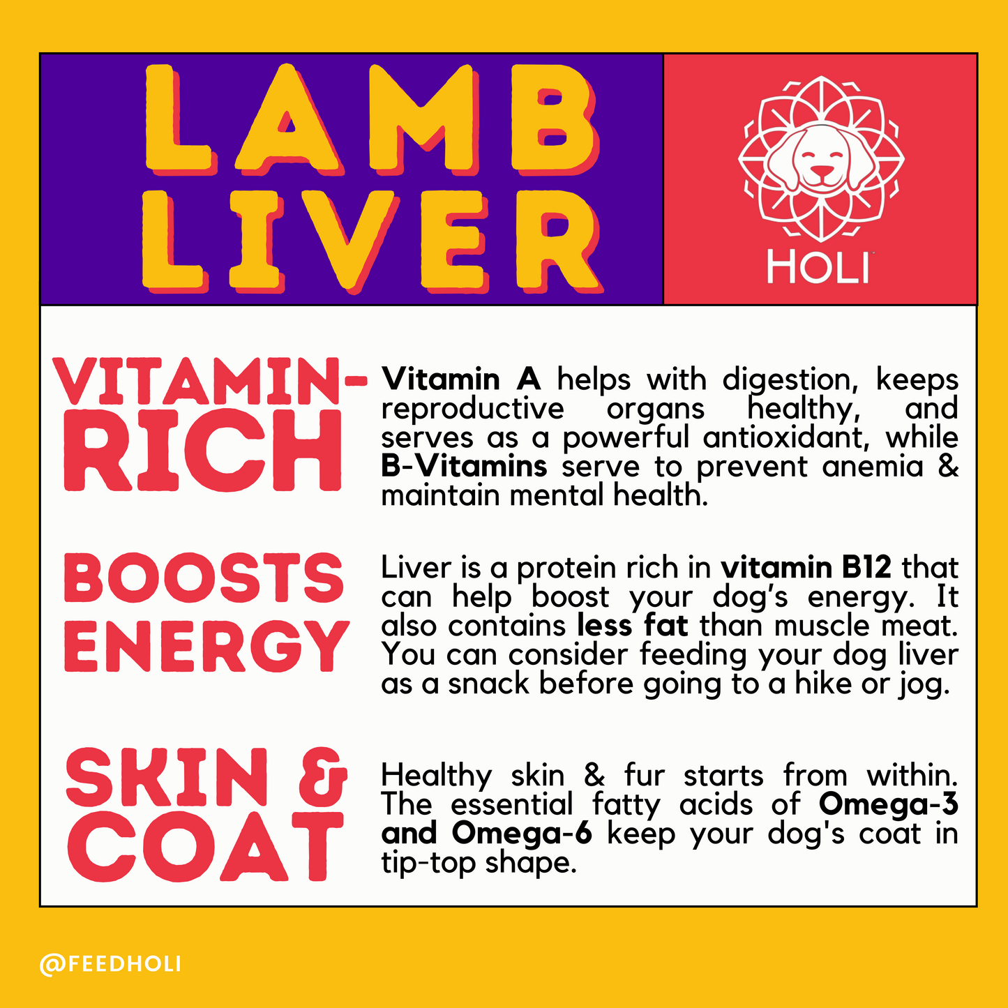 Lamb Liver Dog Treats benefits infographic