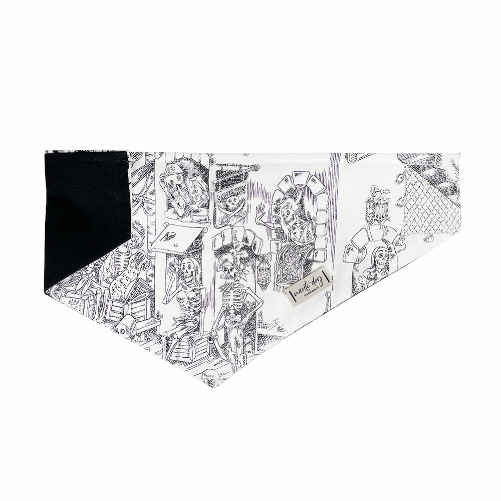 Skelewags Halloween Skeleton Pirate Over-the-collar Dog Bandana