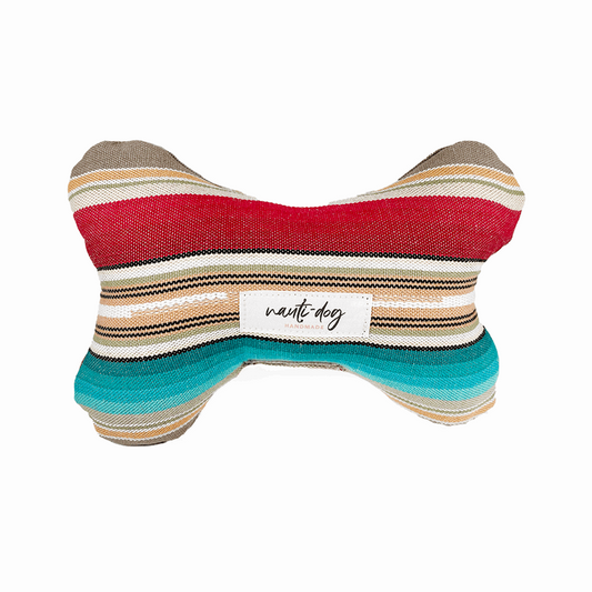 Serape Southwestern Stripe Woven Stuffed Squeaker Wubby Dog Toy