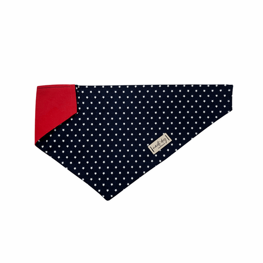 Independence Patriotic American Star Navy Over-the-collar Dog Bandana