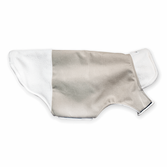Luxe Neutral Gold Fleck Winter Fleece Dog Coat