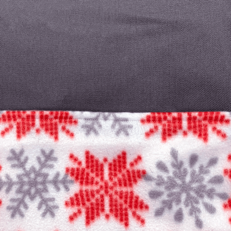 Poinsettia Snowflake Ski Sweater Winter Fleece Dog Coat