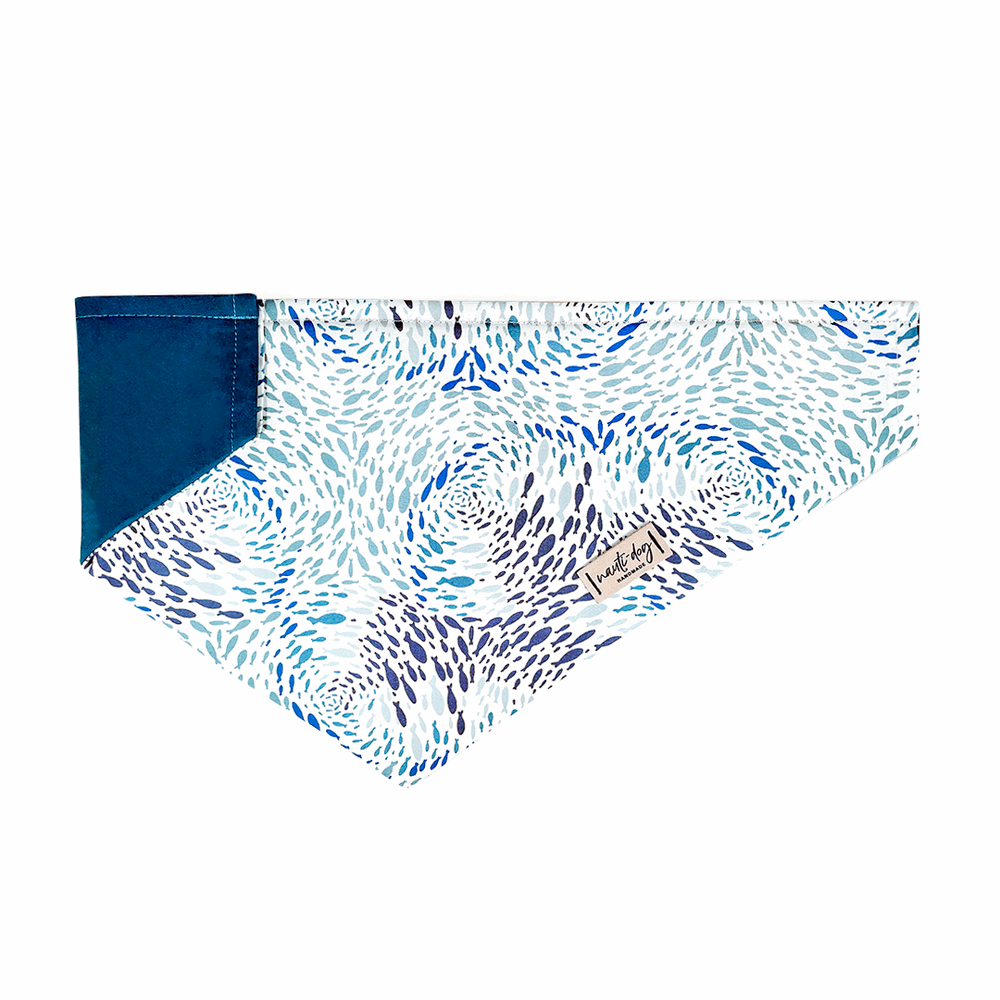 Shoal School of Fish Over-the-collar Dog Bandana