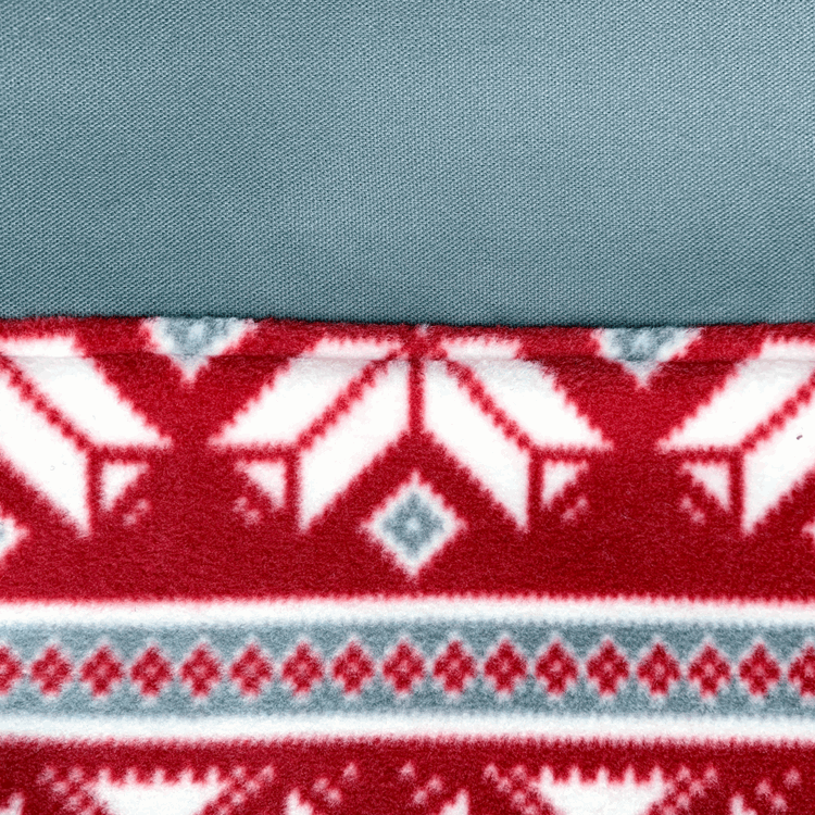 Sloopy Red Snowflake Ski Sweater Winter Fleece Dog Coat detail view