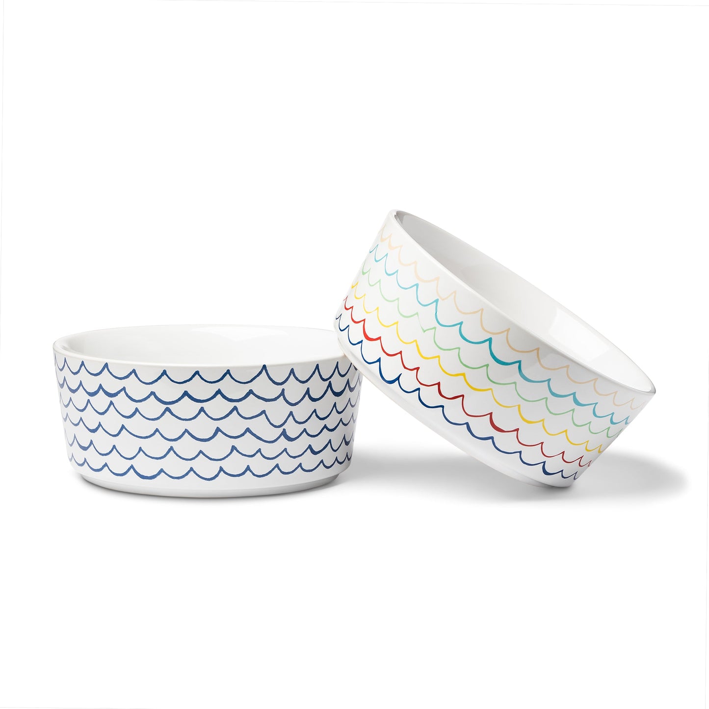 Sketched Wave Ceramic Dog Bowl by Waggo two options