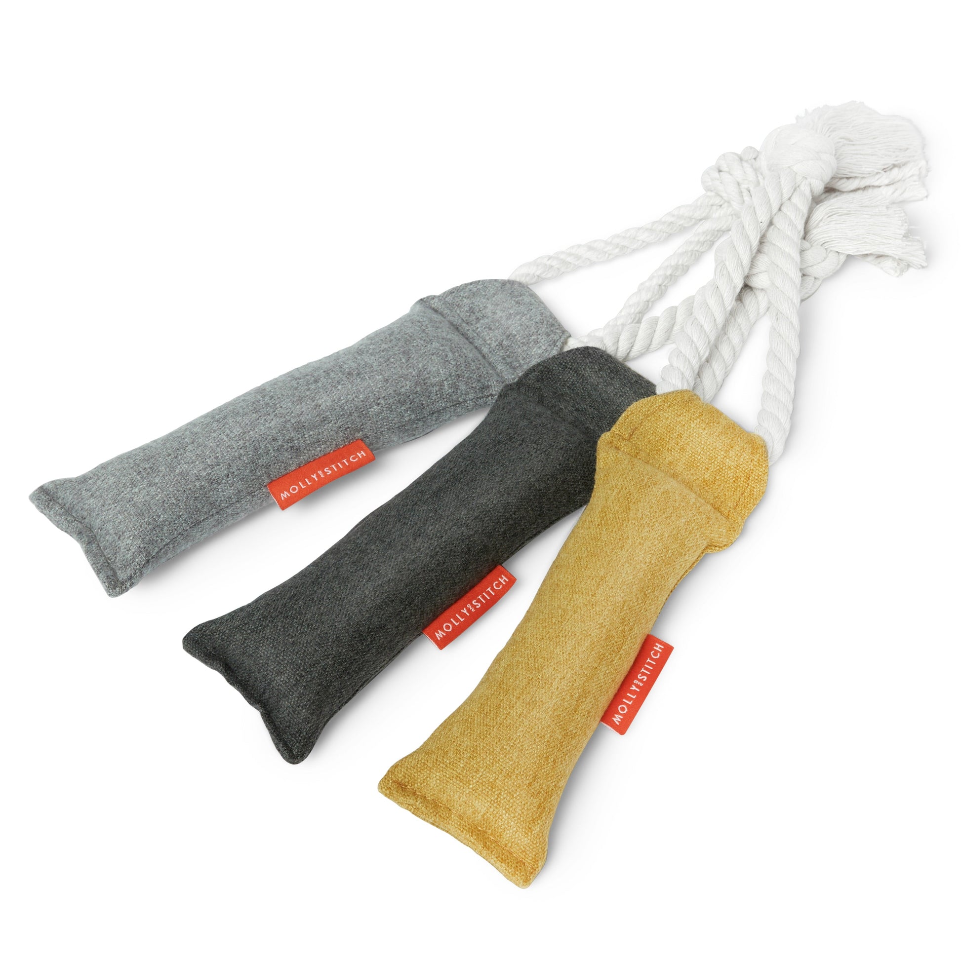 slate bumper tug toy with rope from molly and stitch three colors - alt view