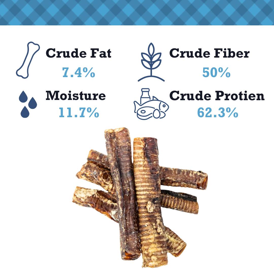 Country Living All-Natural Beef Trachea Dog Treats, Protein-Packed Chews – 6 Inches (5-Pack)